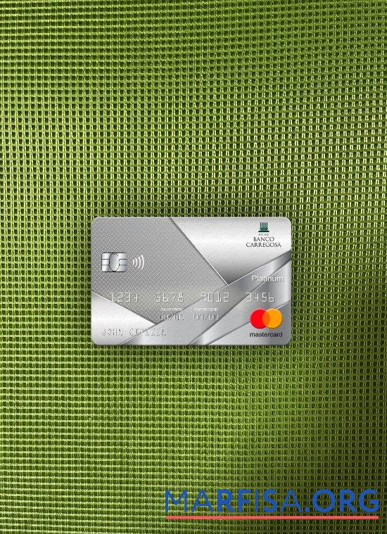 Printable Portugal Banco Carregosa bank mastercard platinum photolook front real example